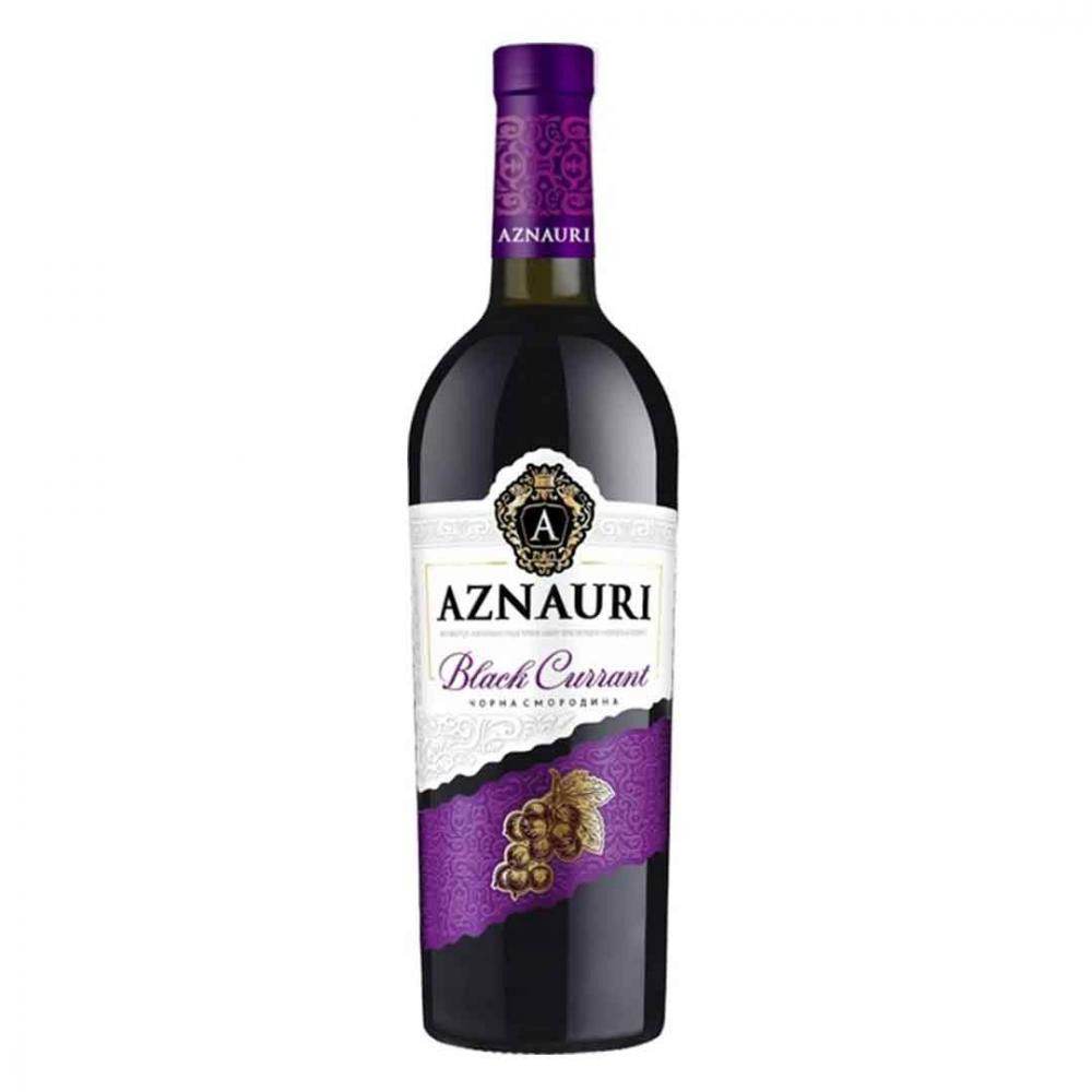 Aznauri Вино  Чорна смородина червоне солодке 0,75л 9-13% (4820189294191) - зображення 1