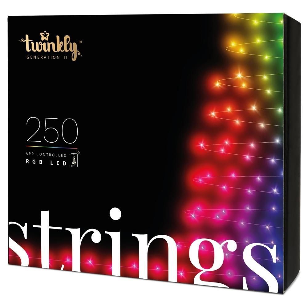 Twinkly Smart LED Strings RGB 250 BT+WiFi Gen II IP44 кабель черный (TWS250STP-BEU) - зображення 1