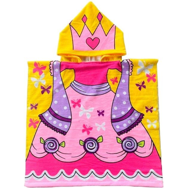 Koloco Дитячий банний рушник з капюшоном  Єдиноріг вбрання принцеси 115х60 см (4820000004598) - зображення 1