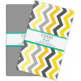COSAS Набор простыней Set Sheet Grey Zig Color Yellow 155х240 2 шт (4822052024133)