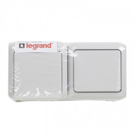 Legrand Блок Forix выключатель 1 кл. + розетка с з/к и шторками IP44 серая (782391)