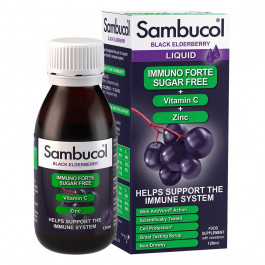 Sambucol Immuno Forte Sugar Free + Vitamin C + Zinc Liquid 120 мл