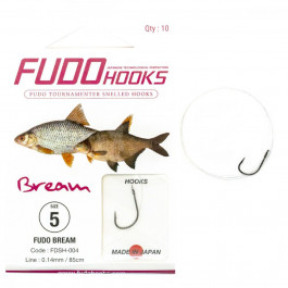 FUDO Hooks Bream / FDSH-004 / №04 / 0.16mm 85cm / 10pcs