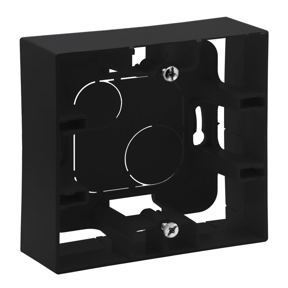 Legrand Коробка накладного монтажу 1-місна  863597 NILOE STEP Чорний - зображення 1