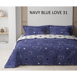 ТЕП Постільна білизна NAVY BLUE LOVE 31 (Темно-синє кохання) двоспальна (2-01691_24496)