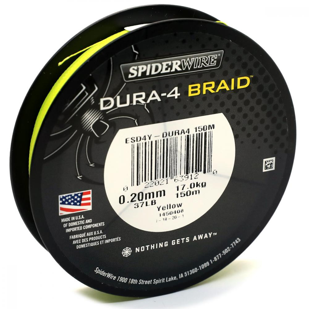 Spiderwire Dura-4 Braid / Yellow / 0.20mm 150m 17.0kg (1450408) - зображення 1