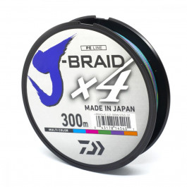 Daiwa J-Braid X4 / Multicolor / 0.19mm 300m 10.2kg (12745-119)