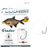 FUDO Hooks Feeder / FDSH-001 / №08 / 0.18mm 85cm / 10pcs - зображення 1