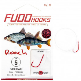 FUDO Hooks Roach / FDSH-002 / Red / №07 / 0.14mm 60cm / 10pcs