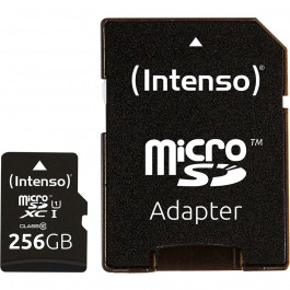 Intenso 256 GB MicroSDXC Class 10 UHS-I (U1) + SD-адаптер (3423492)