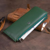 ST Leather Горизонтальний тонкий гаманець зі шкіри унісекс  19328 Зелений - зображення 8