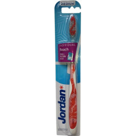 Jordan Dental Дизайнерська зубна щітка  Individual Reach Середньої жорсткості Біла з рожевим принтом (703851655038