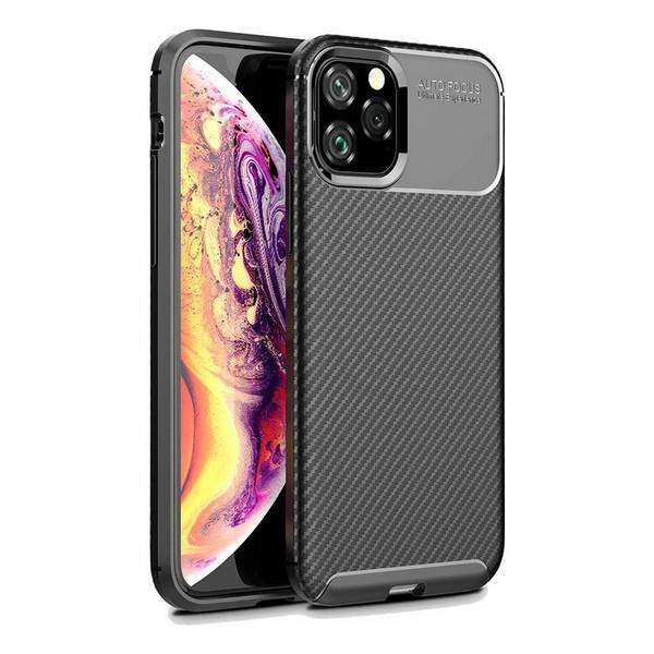 TOTO TPU Carbon Fiber 1,5mm Case Apple iPhone 11 Pro Black - зображення 1