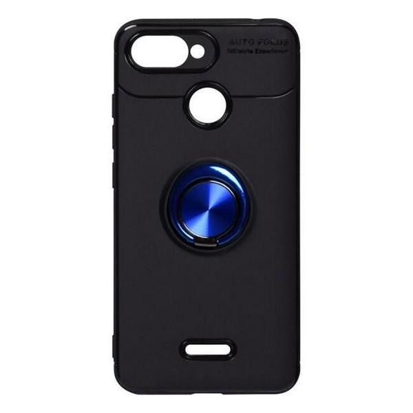 TOTO Car Magnetic Ring TPU Case Xiaomi Redmi 6A Black/Blue - зображення 1