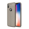 iPaky TPU Litchi Stria Series Case Apple iPhone X/XS Gray - зображення 1