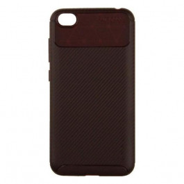   iPaky Carbon Fiber Series/Soft TPU Case Xiaomi Redmi Go Brown