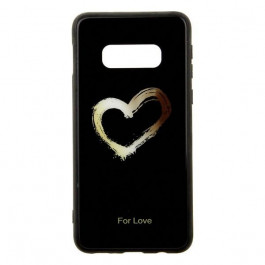 TOTO Glass Fashionable Case Samsung Galaxy S10e Heart on Black