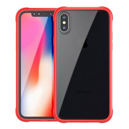 iPaky 360° TPU Border+Transparent PC back iPhone X Red