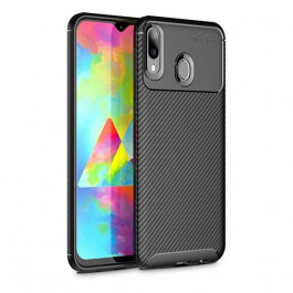   iPaky Carbon Fiber Soft TPU Case Samsung Galaxy M20 Black