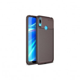 iPaky Carbon Fiber Soft TPU Case Huawei Y7 2019 Brown