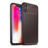 iPaky Carbon Fiber Soft TPU Case iPhone X Brown - зображення 1