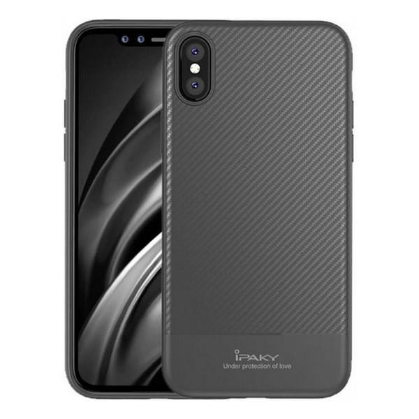 iPaky Carbon Fiber Series iPhone Xs Gray - зображення 1