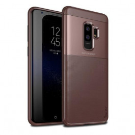 iPaky Elegant Grid Design TPU Hybrid Case Samsung G965 Galaxy S9 Plus Brown