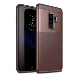   iPaky Elegant Grid Design TPU Hybrid Case Samsung G965 Galaxy S9 Plus Brown