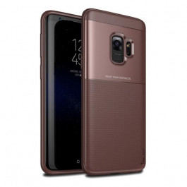 iPaky Elegant Grid Design TPU Hybrid Case Samsung G960 Galaxy S9 Brown