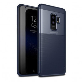 iPaky Elegant Grid Design TPU Hybrid Case Samsung G965 Galaxy S9 Plus Blue