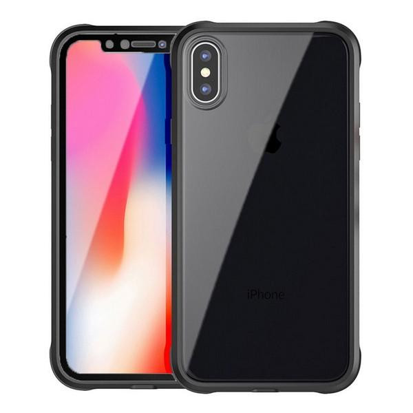 iPaky 360° TPU Border+Transparent PC back iPhone X Black - зображення 1