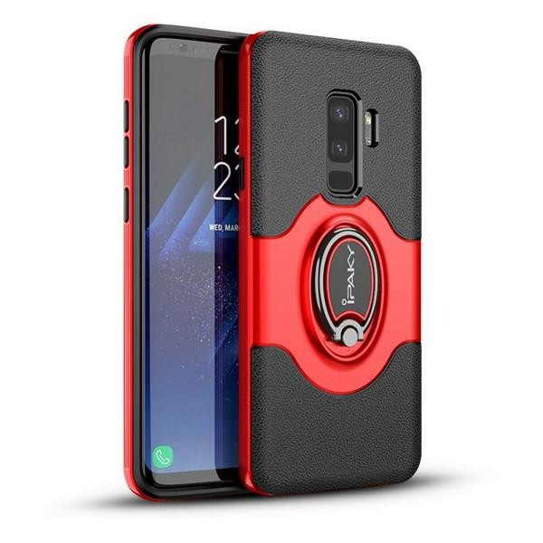 iPaky 360° Free Rotation Ring Holder case Samsung G965 Galaxy S9 Plus Red - зображення 1