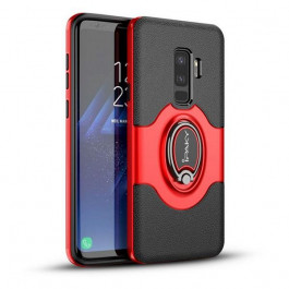 iPaky 360° Free Rotation Ring Holder case Samsung G965 Galaxy S9 Plus Red