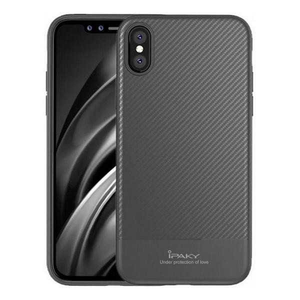 iPaky Carbon Fiber Series iPhone Xs Max Gray - зображення 1