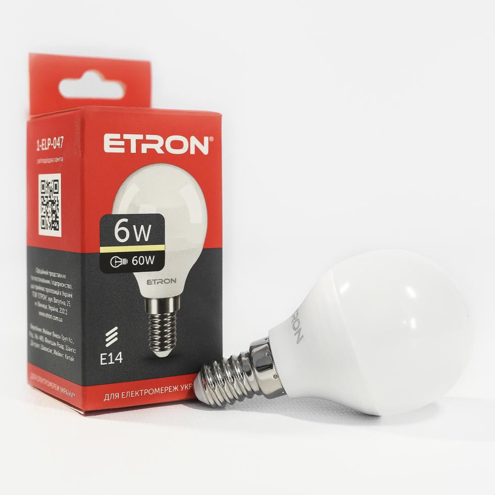 Etron LED 6W 3000K E14 (1-ELP-047) - зображення 1