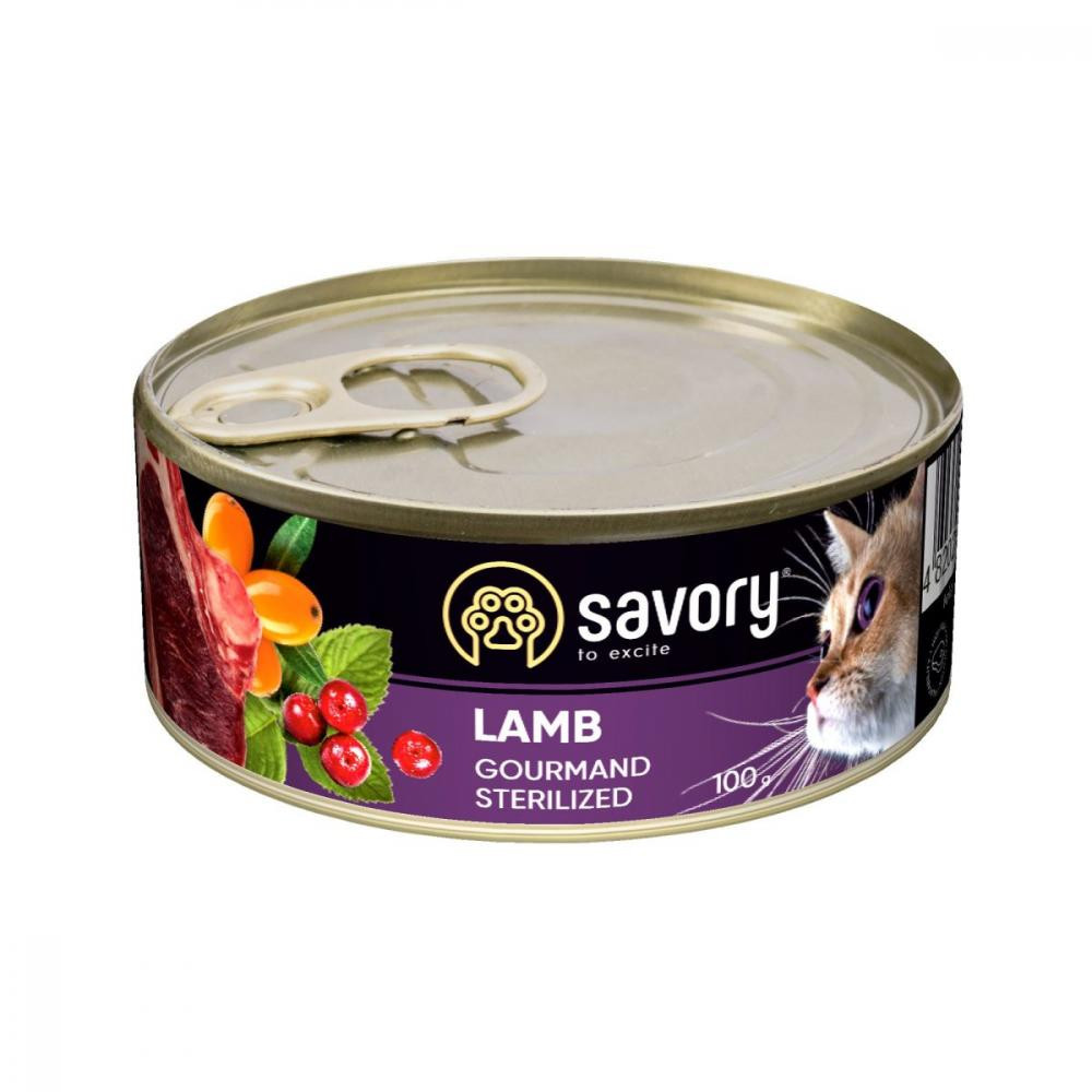 Savory Cat Adult Sterilised Lamb 100 г (30716) - зображення 1
