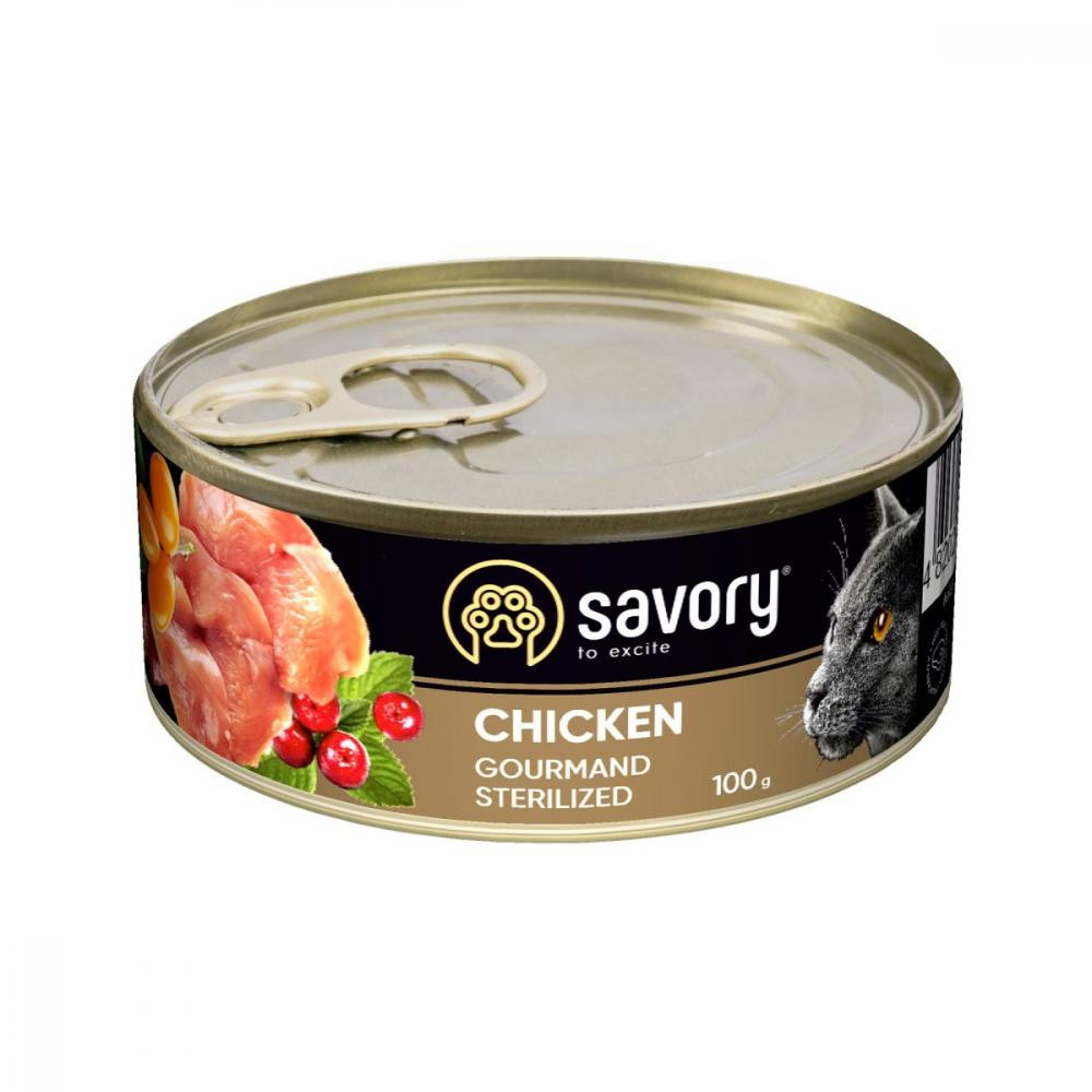 Savory Cat Adult Sterilised Chicken 100 г (30747) - зображення 1