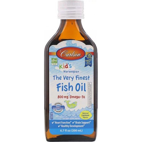 Carlson Labs Риб'ячий жир  Kid's Fish Oil Lemon 200 мл (CL1543) - зображення 1