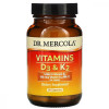 Dr. Mercola Вітаміни D3 і K2 (Vitamin D3 & K2) 5000 МО / 180 мкг 90 капсул - зображення 1