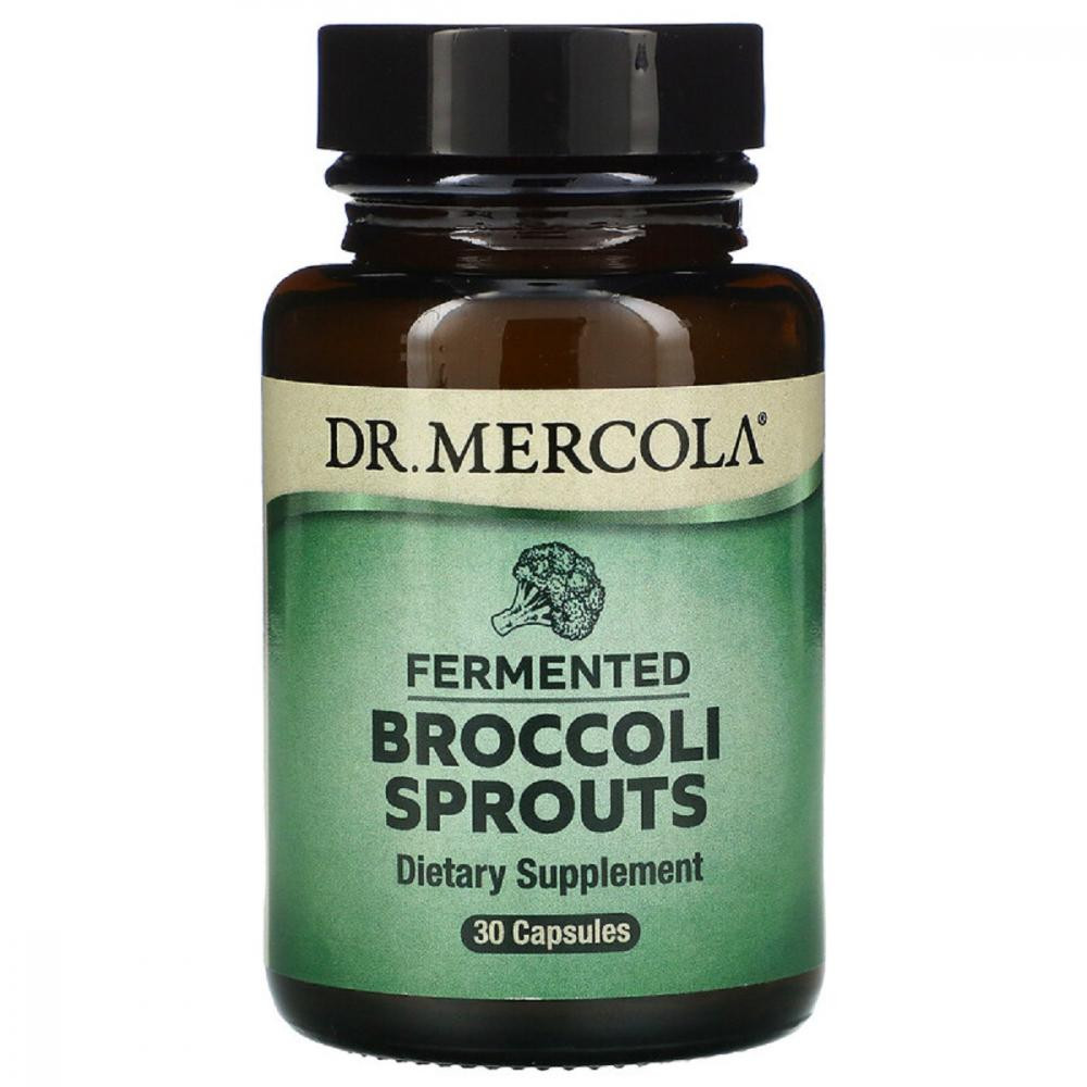 Dr. Mercola Ферментированные ростки Брокколи, Fermented Broccoli Sprouts, Dr. Mercola, 30 капсул - зображення 1