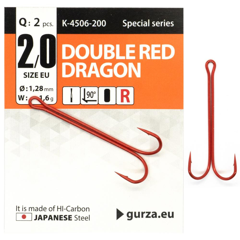 Gurza Double Red Dragon / K-4506 / №08 / 4pcs (K-4506-008) - зображення 1