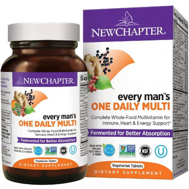 New Chapter Ежедневные Мультивитамины для Мужчин, Every Man, , 48 таблеток (NEW1123) - зображення 1