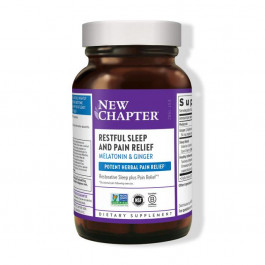 New Chapter Спокойный безболезненный сон, Restful Sleep + Pain Relief, , 30 вегетарианских капсул