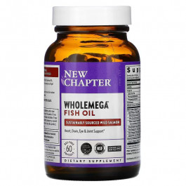New Chapter Wholemega Fish Oil, 60 капсул