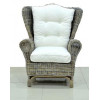 CRUZO Плетеные кресло с пуфом  Винг из ротанга серое (kp190122) - зображення 2
