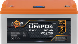 LogicPower LiFePO4 12,8V - 160 Ah 2048Wh BMS 150A/75А пластик LCD для ИБП (24405)