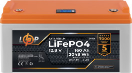 LogicPower LiFePO4 12,8V - 160 Ah 2048Wh BMS 200A/100А пластик LCD Smart BT (24406)