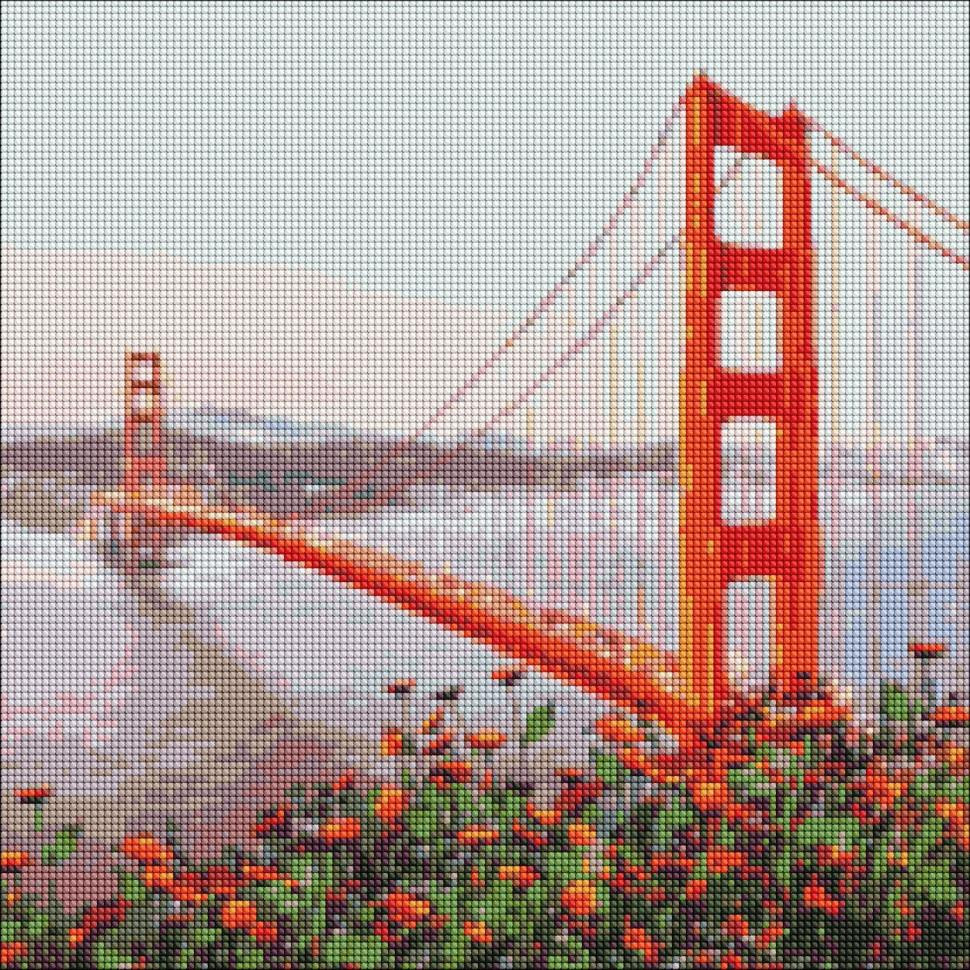 Ідейка Алмазная мозаика Утренний Сан-Франциско (AMO7177) - зображення 1