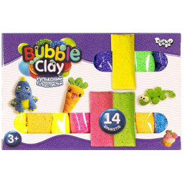Danko Toys Набор для творчества BUBBLE CLAY, 14 цветов, русский (BBC-05-01)