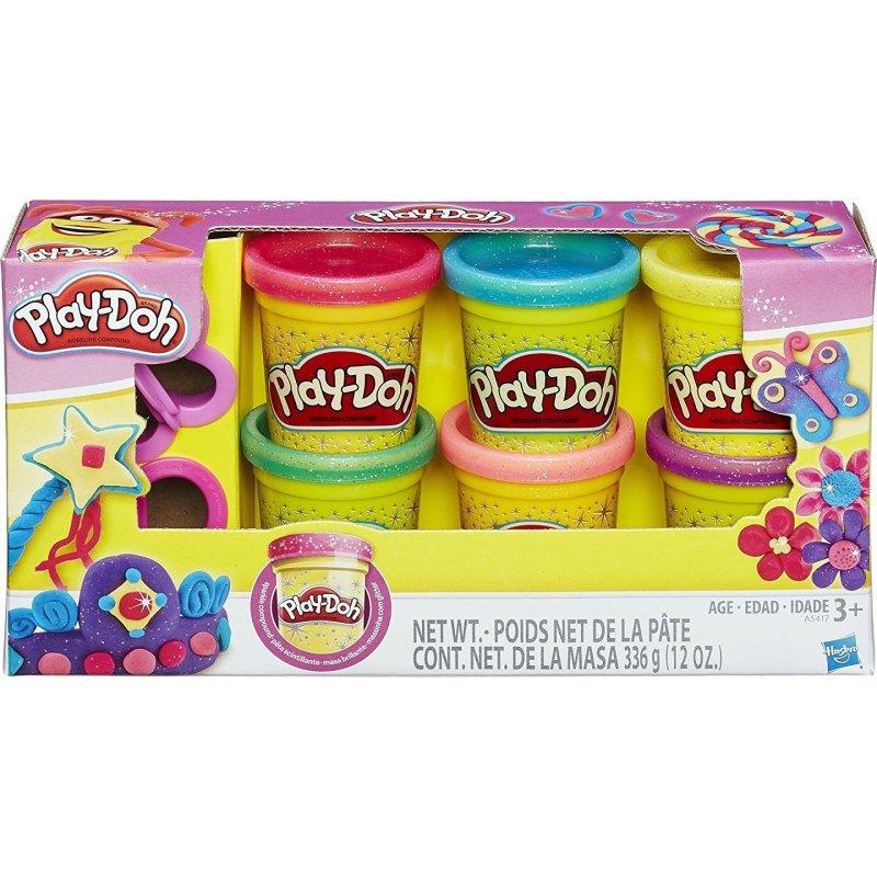 Hasbro Набор пластилина Play-Doh 6 баночек с блестками (A5417) - зображення 1